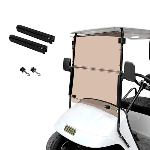 EZGO Golf Cart Windshield EZGO TXT Windshield for 2014+ EZGO TXT and Freedom Tinted Foldable UV Protection and Shock Resistant Acrylic Windshield|B0DJ2F23SR