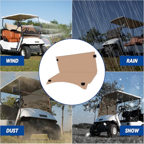 EZGO Golf Cart Windshield EZGO TXT Windshield for 2014+ EZGO TXT and Freedom Tinted Foldable UV Protection and Shock Resistant Acrylic Windshield|B0DJ2F23SR