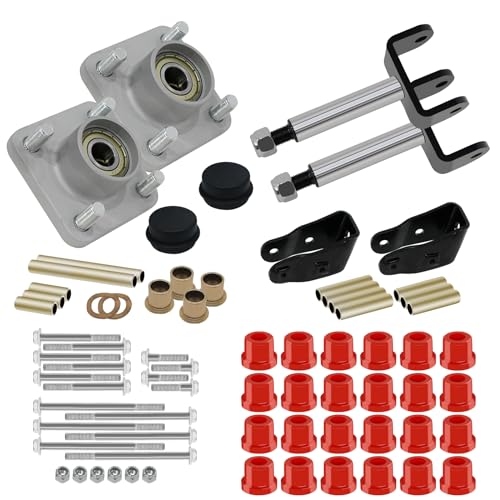XUANYUDG0769 Golf Cart Club Car Precedent Gas and Electric Deluxe Front End Repair Kits 2004-Up,Red Rubber Sleeve Bushing Kits|B0D292D4GS