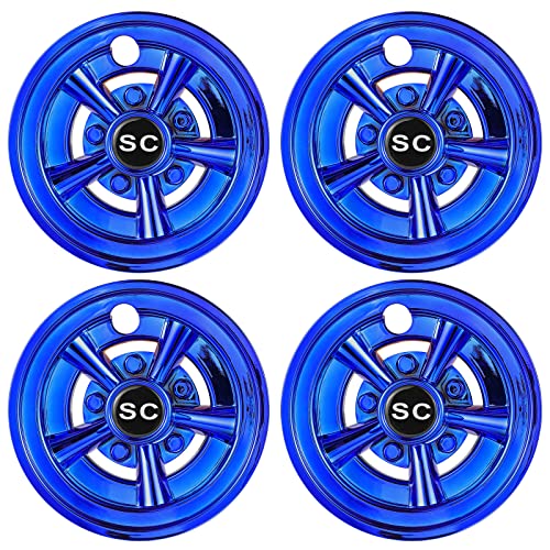 HUNCHENXIANG Golf Cart SS Wheel Covers for EZGO, Club Car, Yamaha Par Car- 8 Inch Chrome Hub Caps Set of 4|B0B4JNVNC7