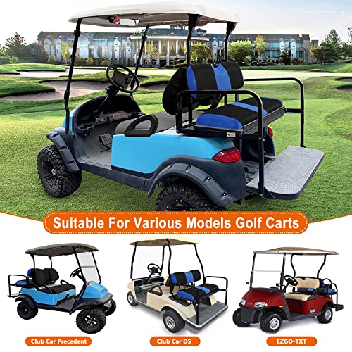 Universal Golf Cart Rear Seat Cover Dress Up for Older Golf Carts - Durable, Breathable Material, Fits Like a Glove for EZGO, Club Car and Yamaha, Easy to Install, Blue|B0DRYBGSXD